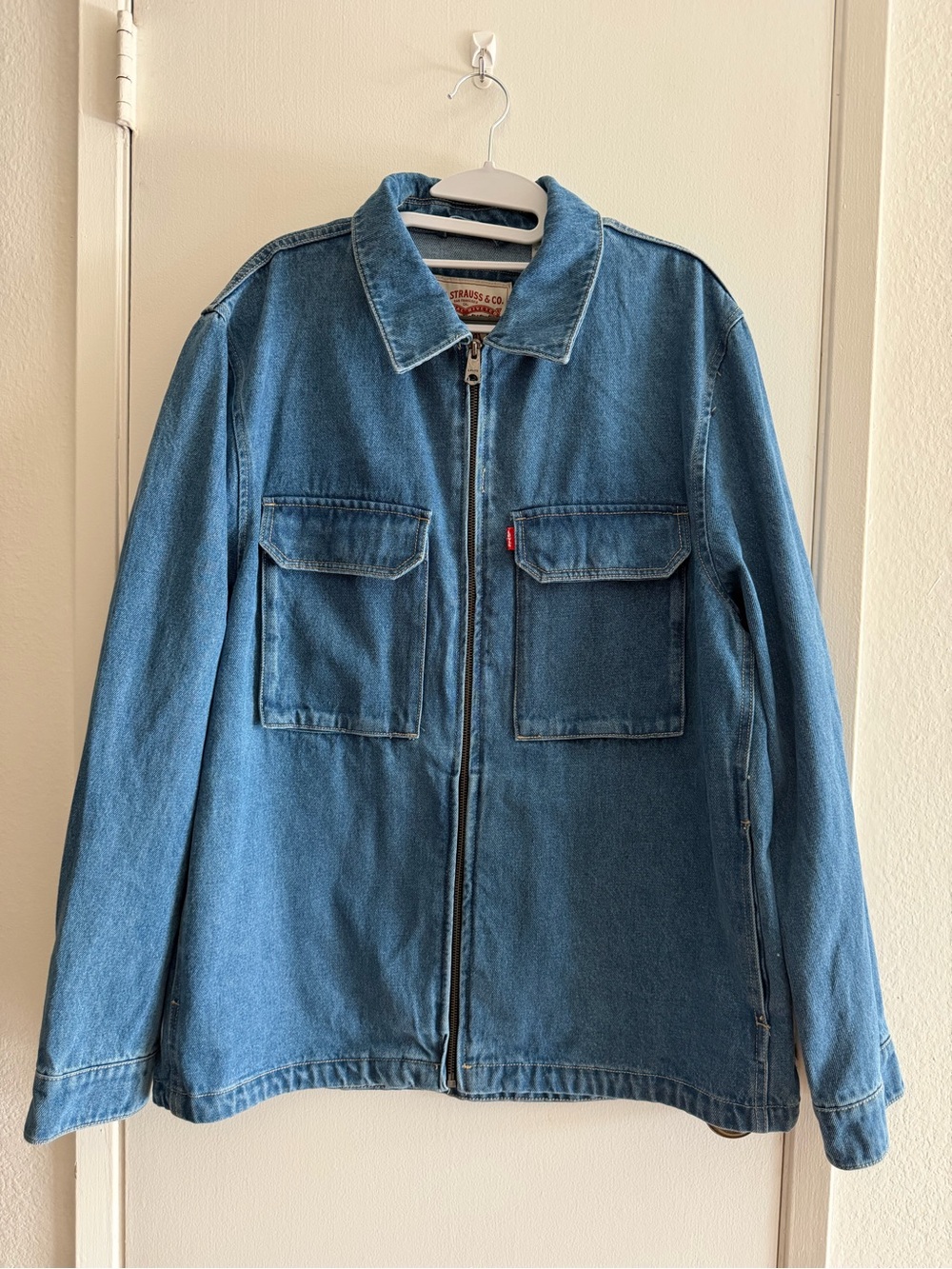 Levi's Blue Denim Zip-Up Shirt Jacket